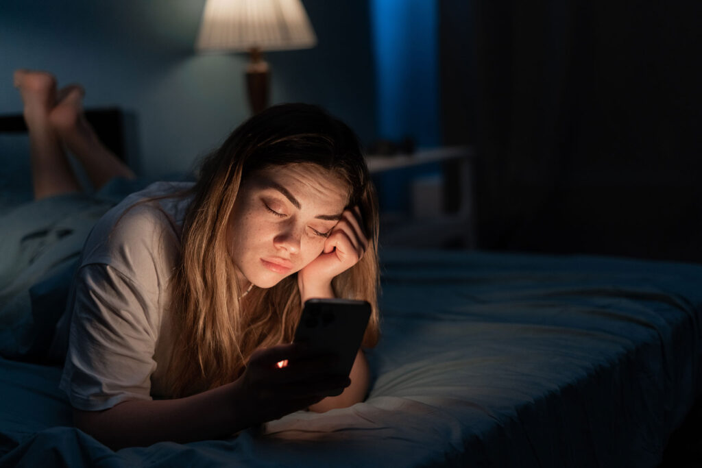 Woman begins to nod off as she wonders what nodding out is