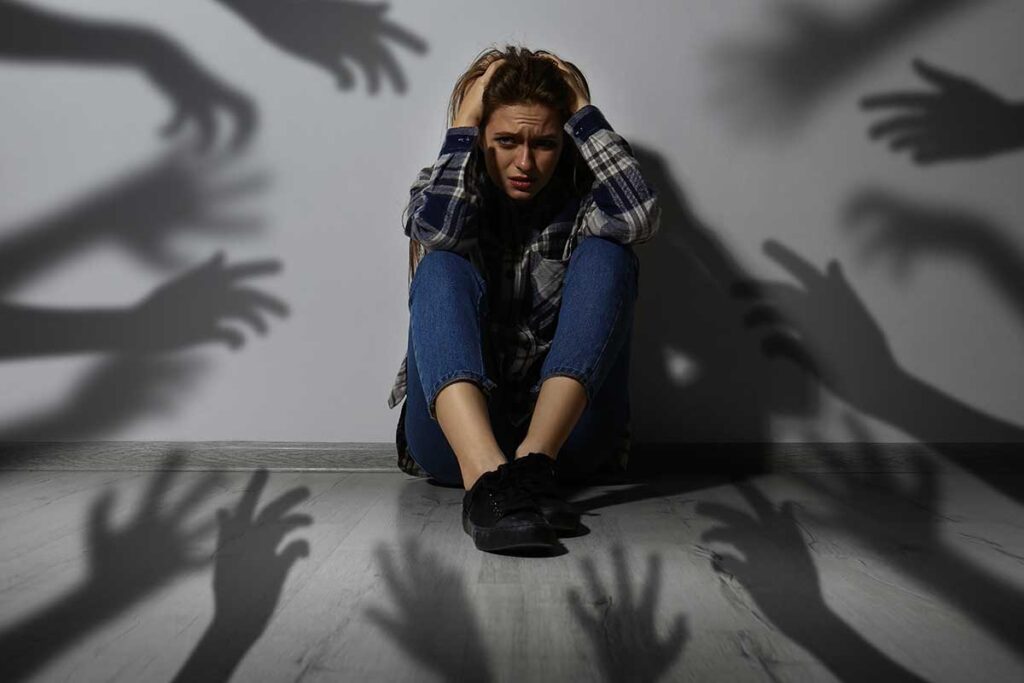 Person struggling with high-functioning anxiety